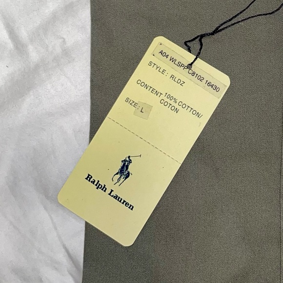 Ralph Lauren Men's Olive Button Down Shirt - Picture 9 of 9